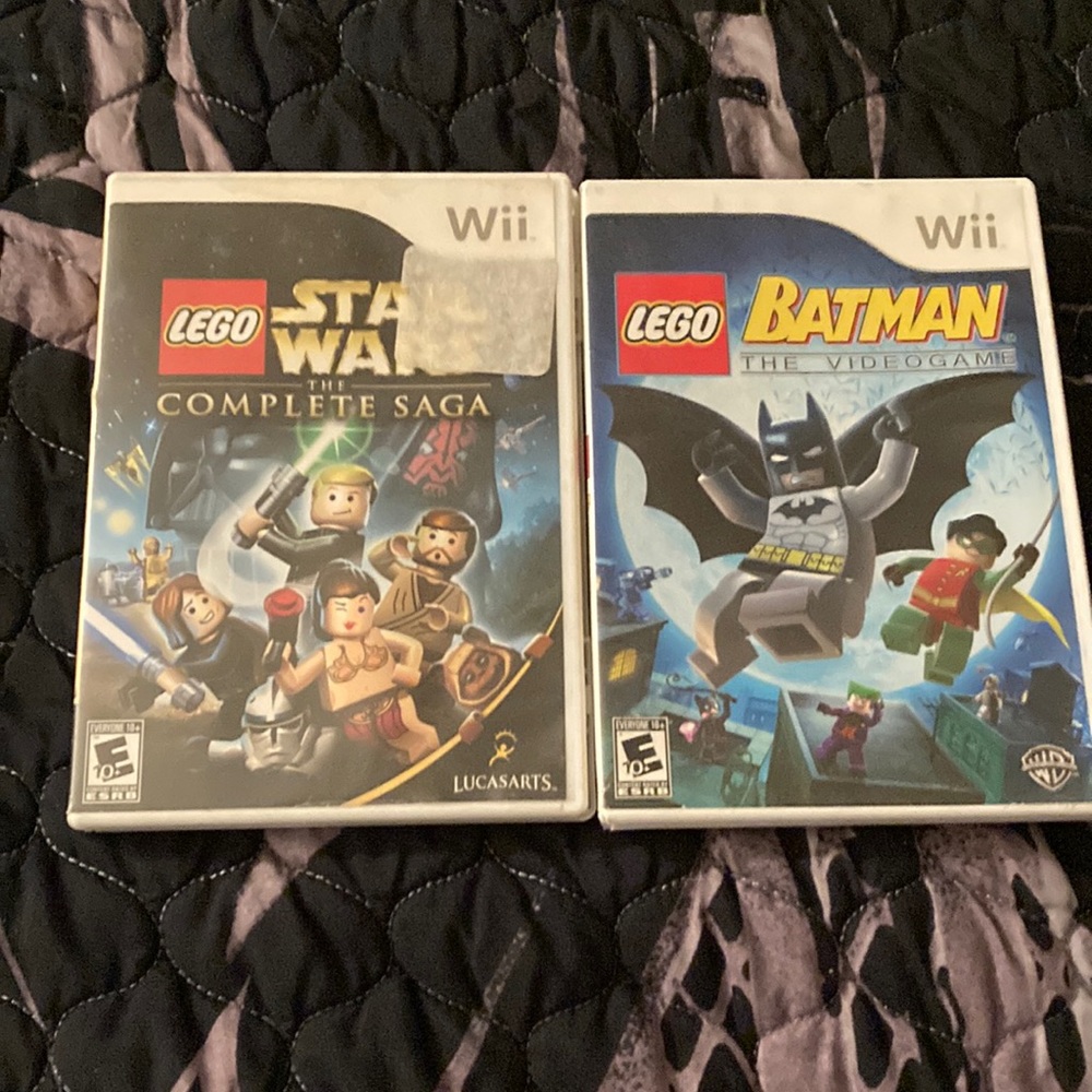 Lego Batman the video game and Lego Star Wars the complete saga for wii console.